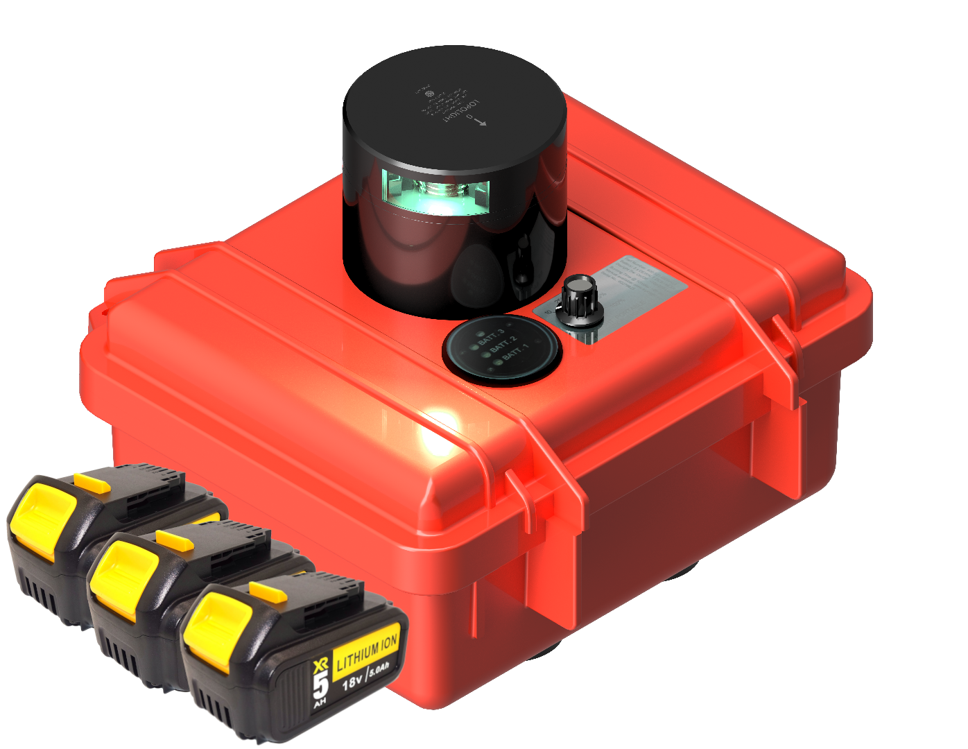 Portable Nav Light - Orange Pelicase - Dimmable